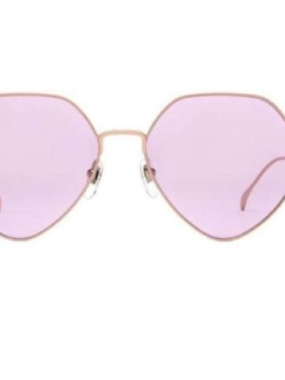 Gucci Rimless Pink Lens Women's Sunglasses